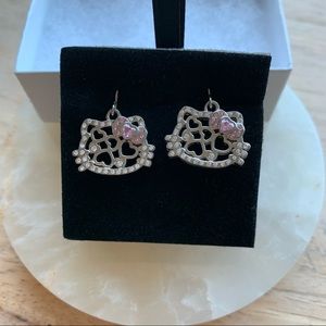 Vintage Hello Kitty Glam Rhinestone Earrings